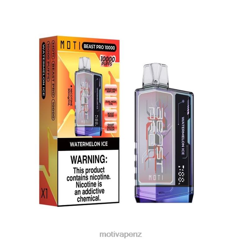 MOTI Vape Kit NZ - MOTI Beast Pro Disposable Vape (5%, 10000 Puffs) Watermelon Ice 04XNH52