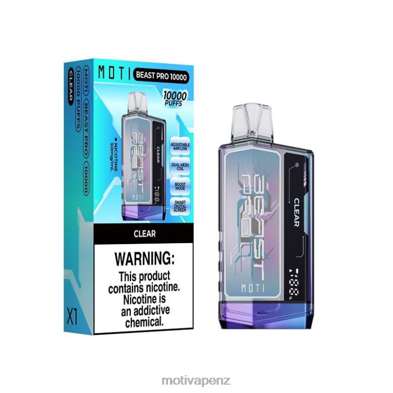 MOTI Vape Near Me - MOTI Beast Pro Disposable Vape (5%, 10000 Puffs) Clear 04XNH41