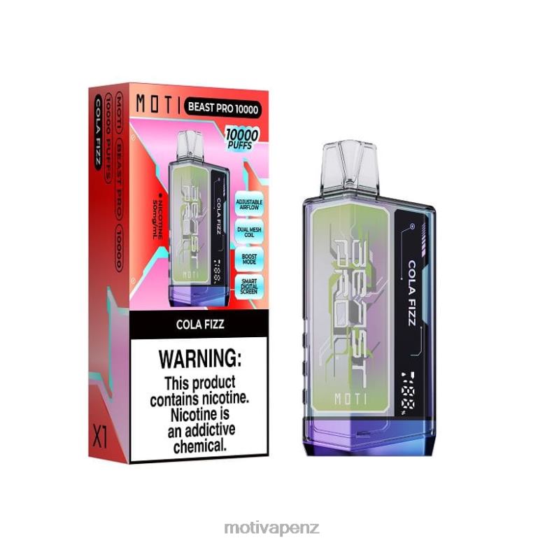 MOTI Vape Near Me - MOTI Beast Pro Disposable Vape (5%, 10000 Puffs) Cola Fizz 04XNH42