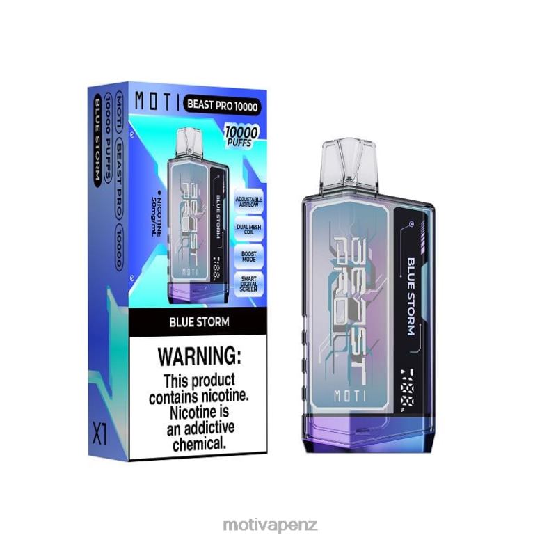 MOTI Vape Price - MOTI Beast Pro Disposable Vape (5%, 10000 Puffs) Blue Storm 04XNH38
