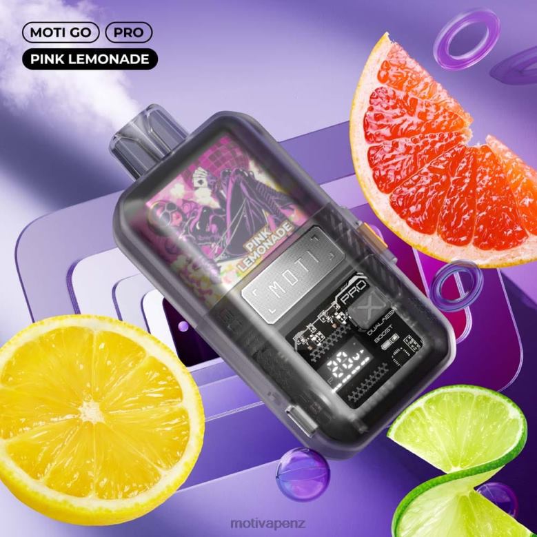 MOTI Vape Amazon - MOTI Go Pro Disposable Vape (5%, 12000 Puffs) Pink Lemonade 04XNH18