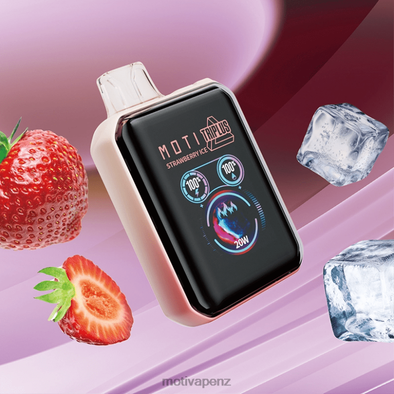MOTI Vape Amazon - MOTI Triplus 20K Disposable Vape (5%, 20000 Puffs) Strawberry Ice 04XNH9