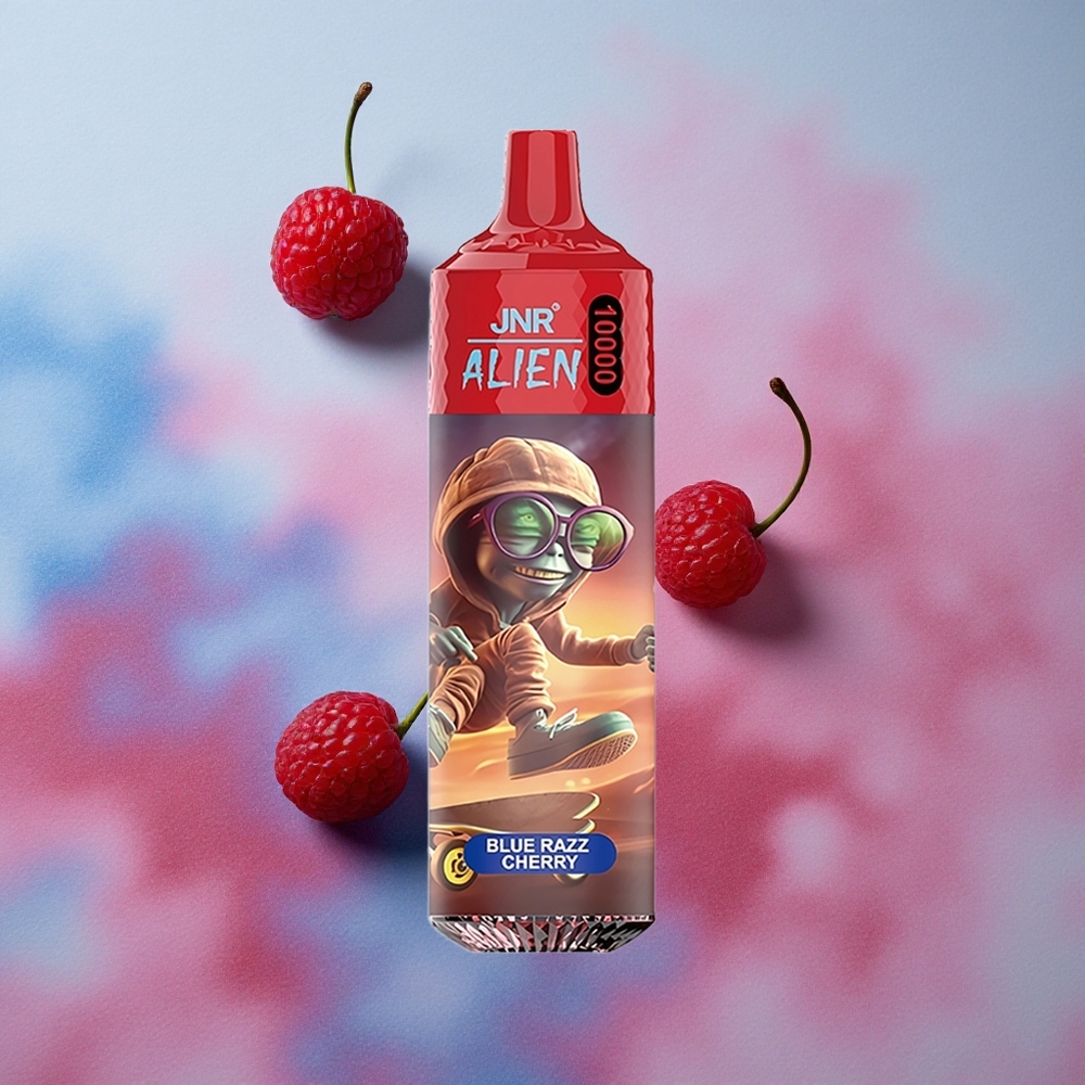 JNR Alien 10000 Puffs 20ml E-liquid LED (RGB) lights Blue Razz Cherry