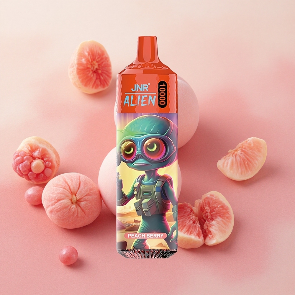 JNR Alien 10000 Puffs 20ml E-liquid Peach Berry