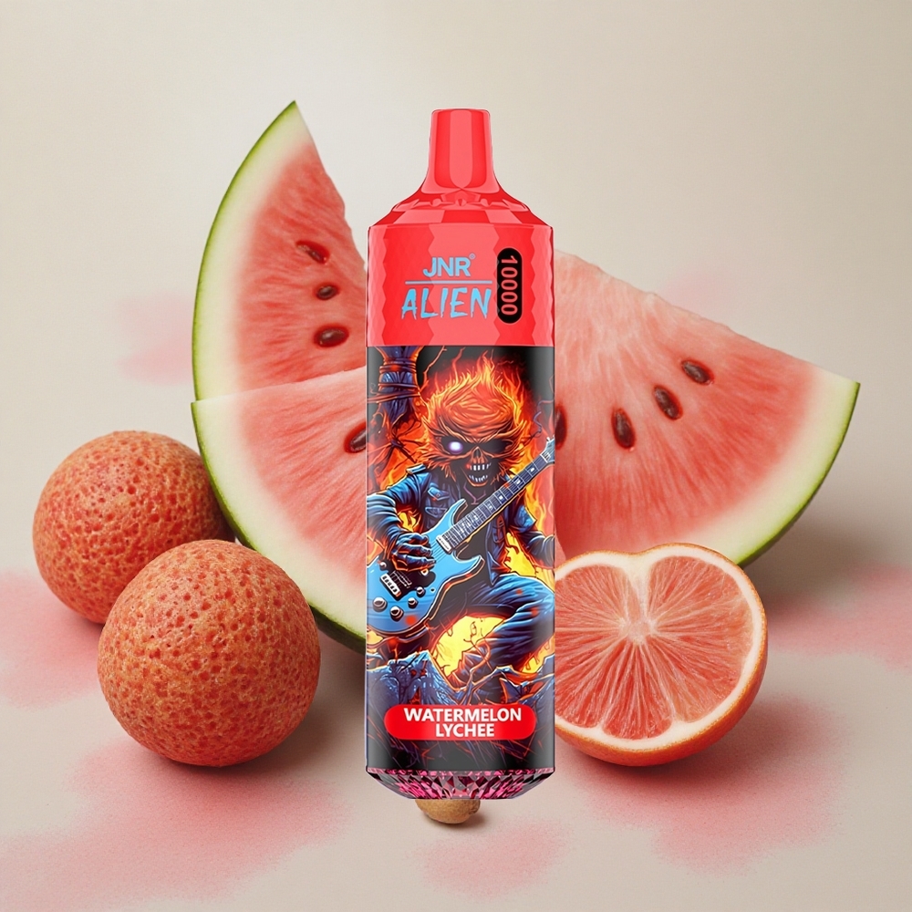 JNR Alien 10000 Puffs 850mAh Battery LED (RGB) lights Watermelon Lychee