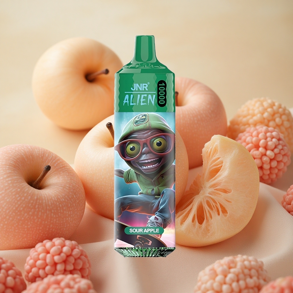 JNR Alien 10000 Puffs 850mAh Battery Type-C Sour Apple