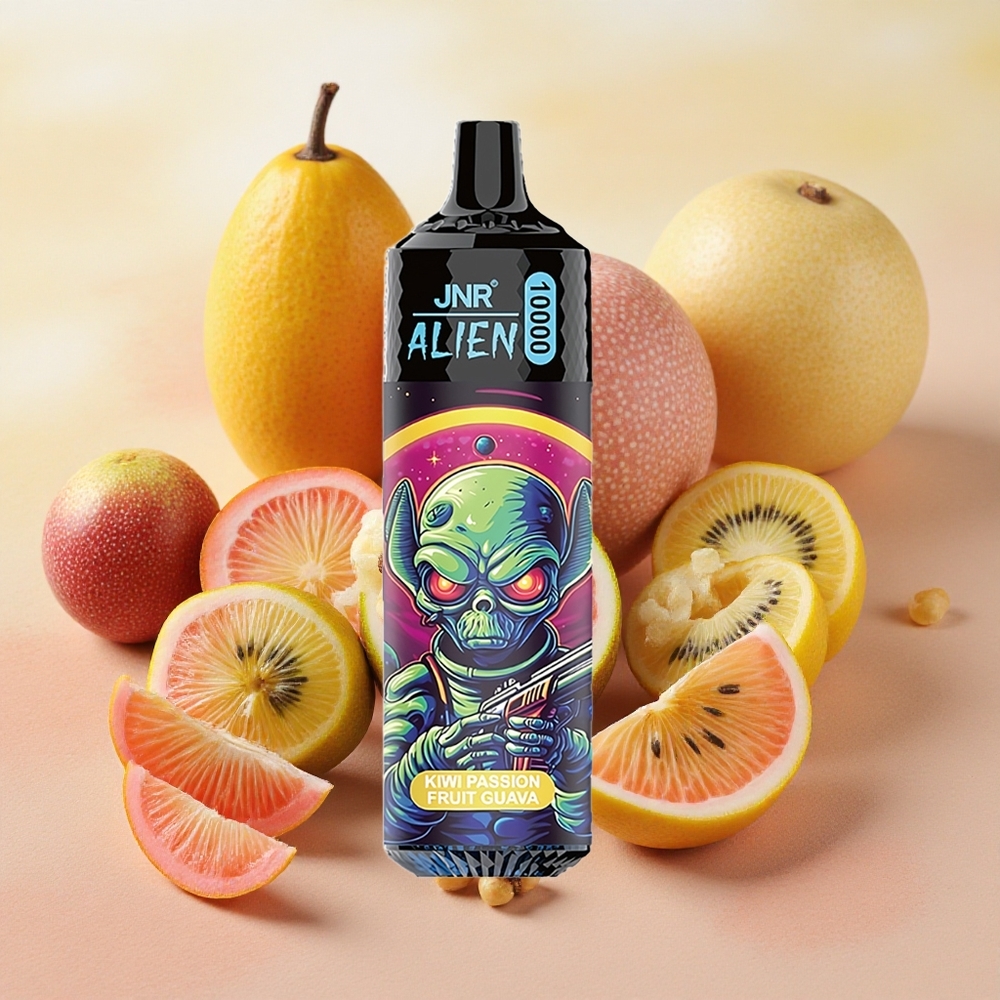 JNR Alien 10000 Puffs LED (RGB) lights RGB Kiwi Passion Fruit Guava