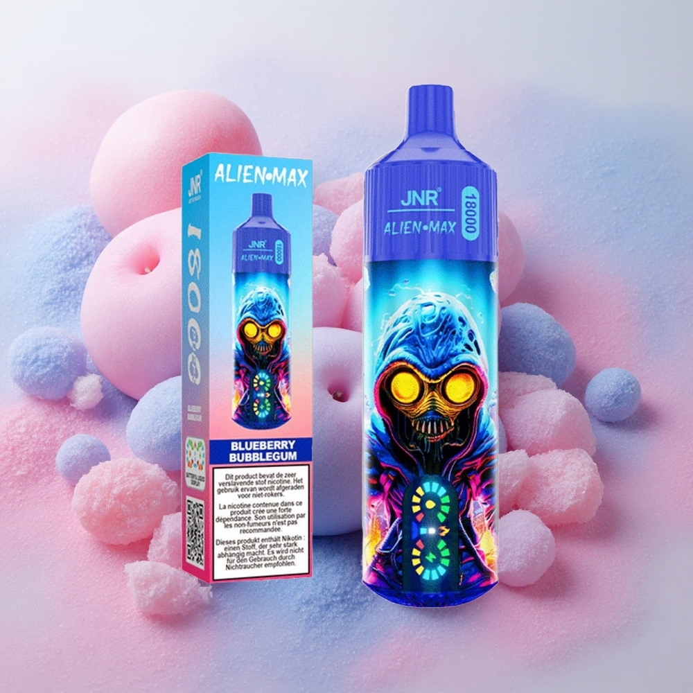 JNR Alien Max 18000 Puffs Dual Mesh Coil 28ml E-liquid Blueberry Bubblegum