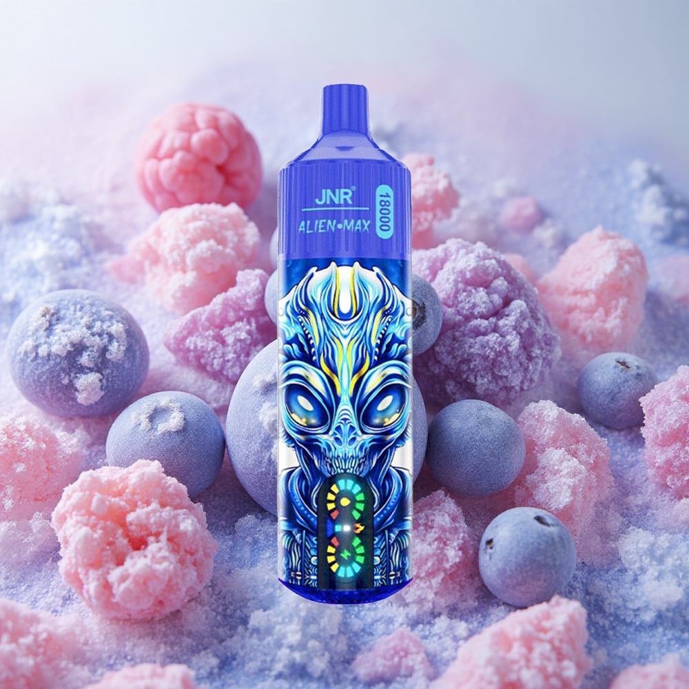JNR Alien Max 18000 Puffs Dual Mesh Coil 28ml E-liquid Blueberry On Ice
