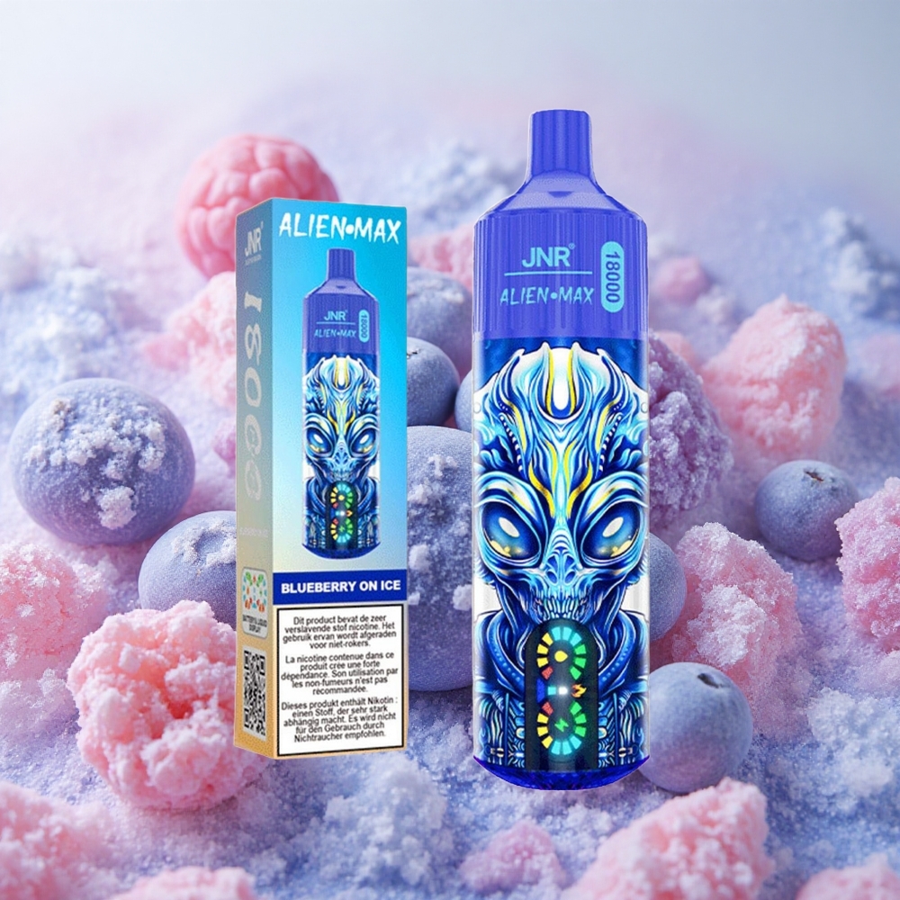JNR Alien Max 18000 Puffs Dual Mesh Coil 28ml E-liquid Blueberry On Ice