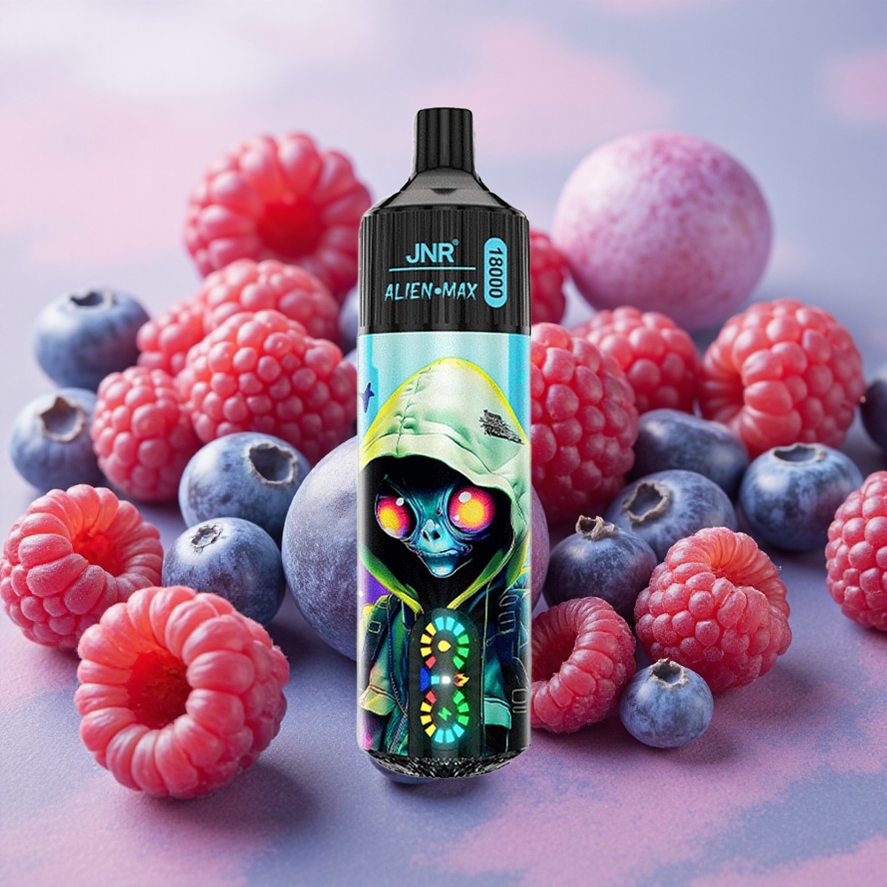 JNR Alien Max 18000 Puffs Dual Mesh Coil 28ml E-liquid Blueberry Raspberry