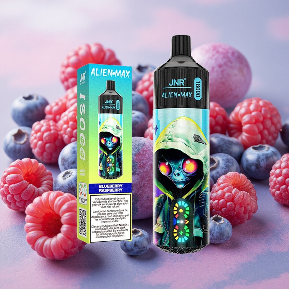 JNR Alien Max 18000 Puffs Dual Mesh Coil 28ml E-liquid Blueberry Raspberry