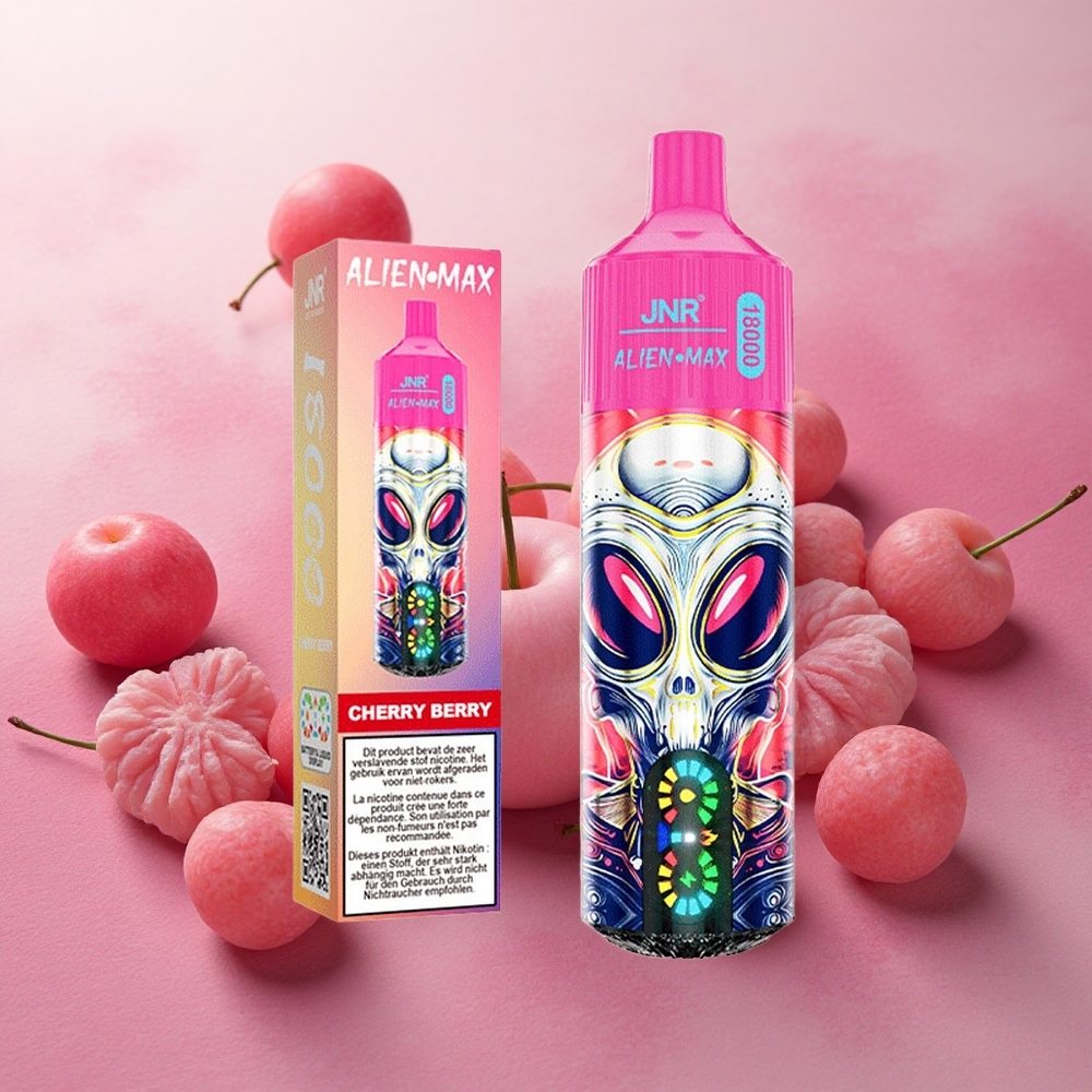 JNR Alien Max 18000 Puffs Dual Mesh Coil 28ml E-liquid Cherry Berry