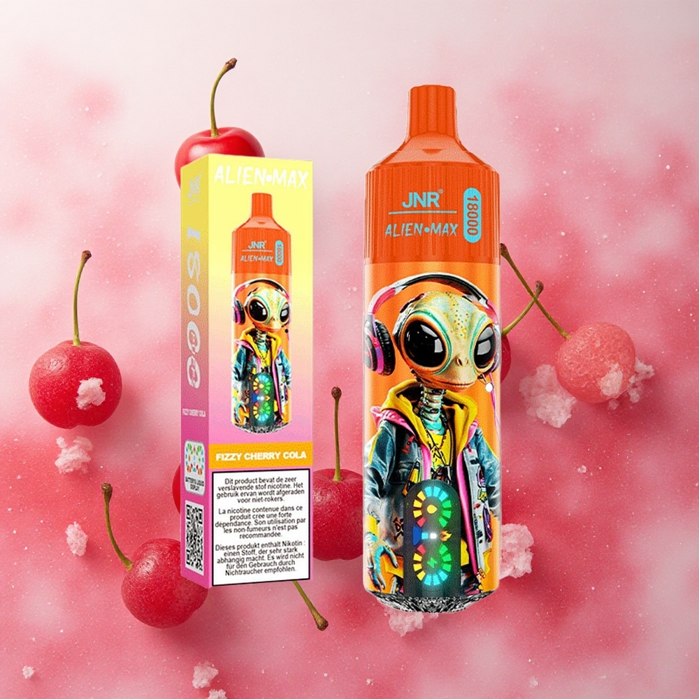 JNR Alien Max 18000 Puffs Dual Mesh Coil 28ml E-liquid Fizzy Cherry Cola
