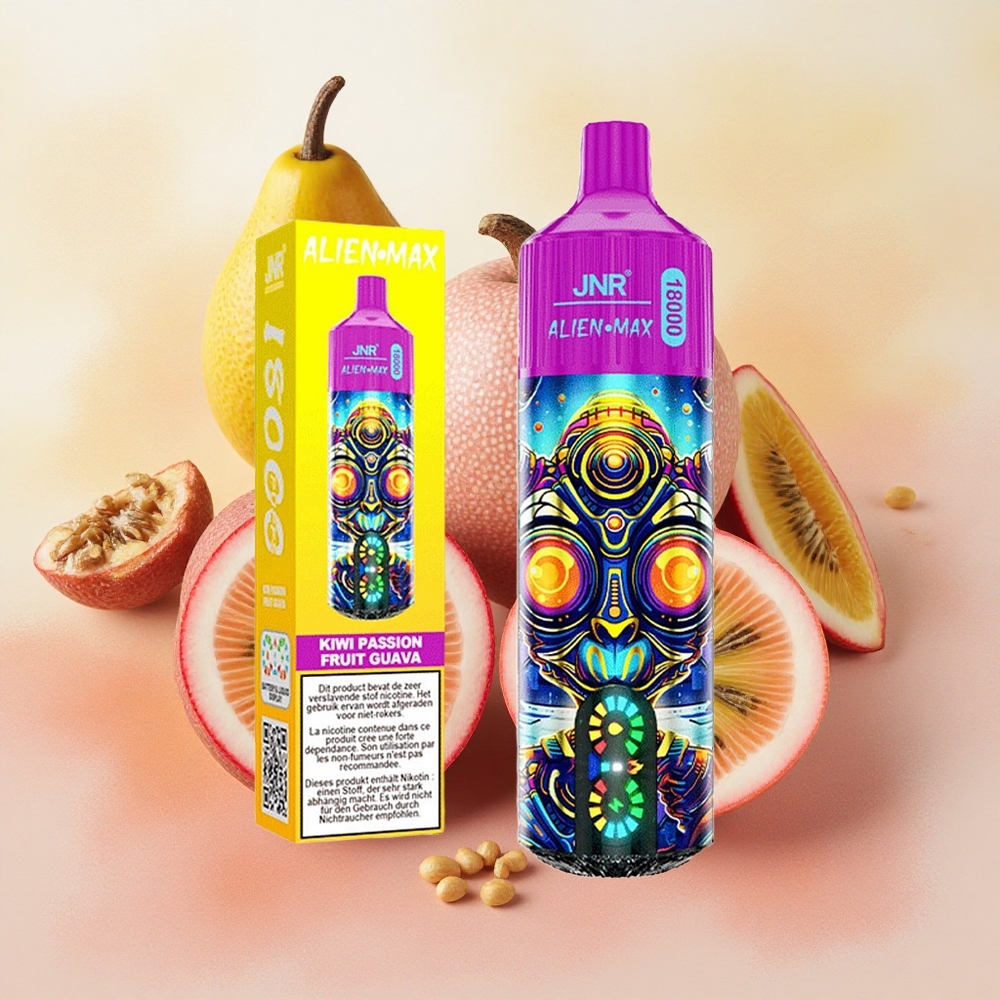 JNR Alien Max 18000 Puffs Dual Mesh Coil 28ml E-liquid Kiwi Passion Fruit Guava