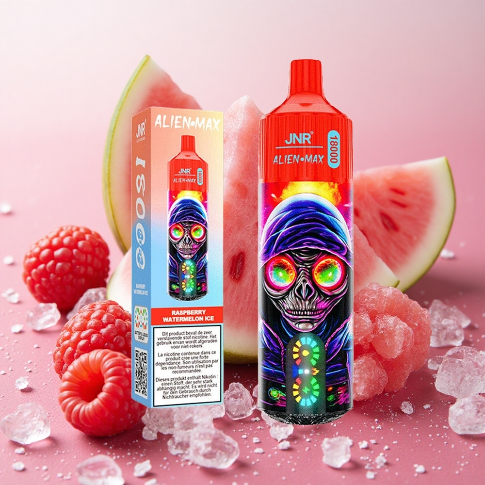 JNR Alien Max 18000 Puffs Dual Mesh Coil 28ml E-liquid Raspberry Watermelon Ice