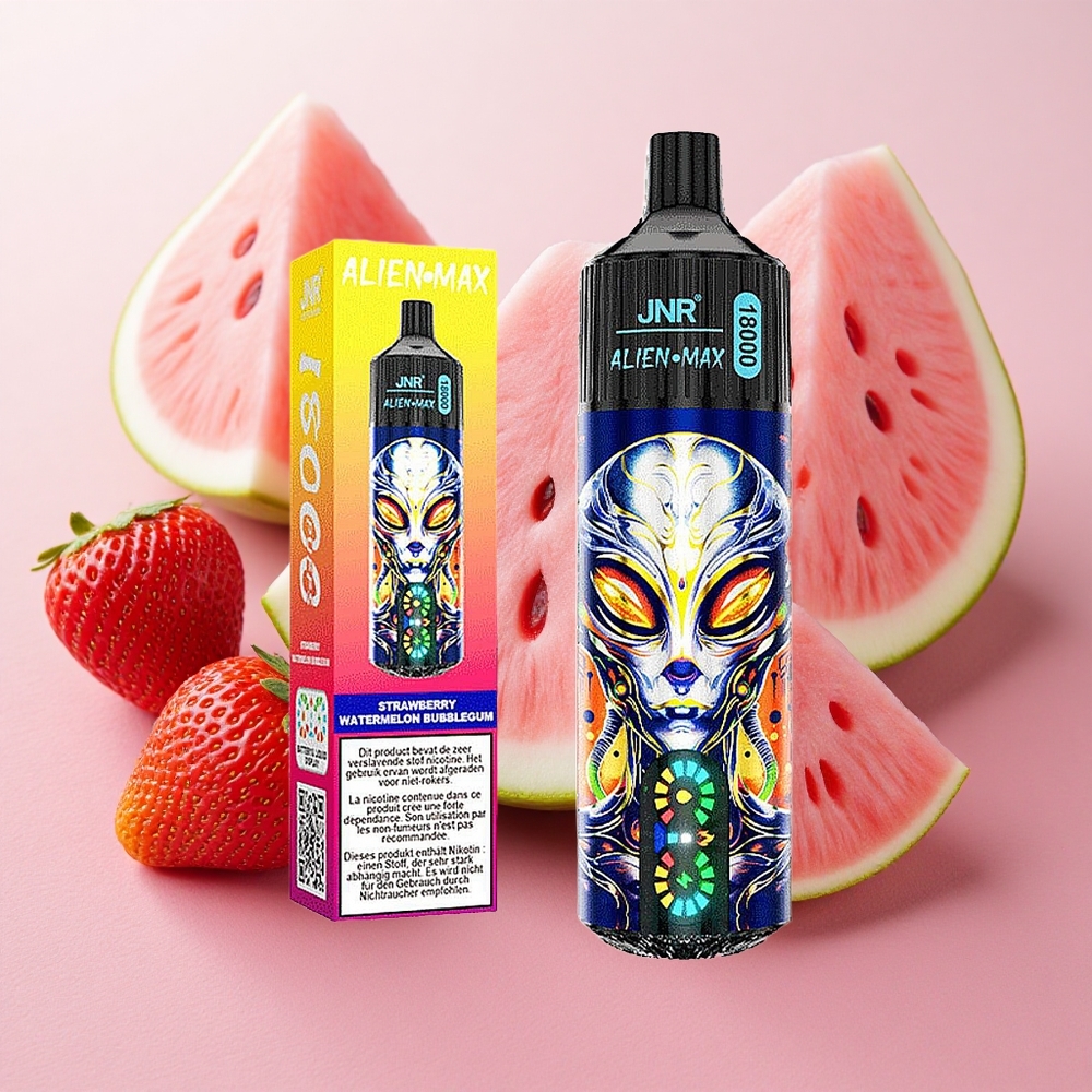 JNR Alien Max 18000 Puffs Dual Mesh Coil 28ml E-liquid Strawberry Watermelon Bubblegum