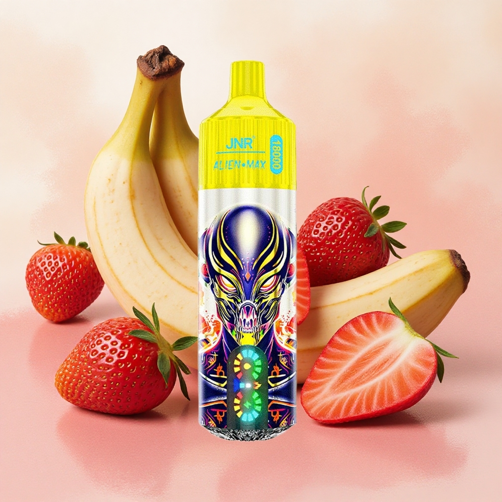 JNR Alien Max 18000 Puffs Dual Mesh Coil Type-C Strawberry Banana