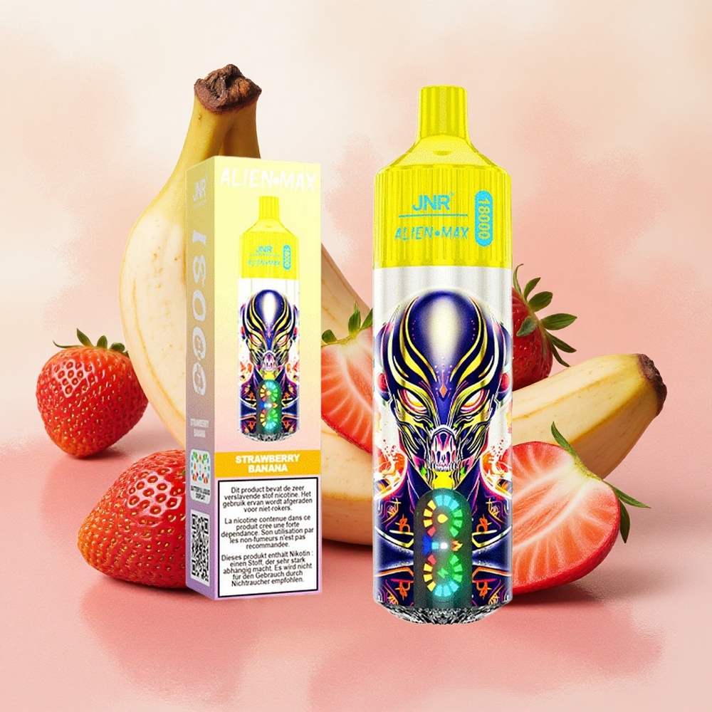 JNR Alien Max 18000 Puffs Dual Mesh Coil Type-C Strawberry Banana