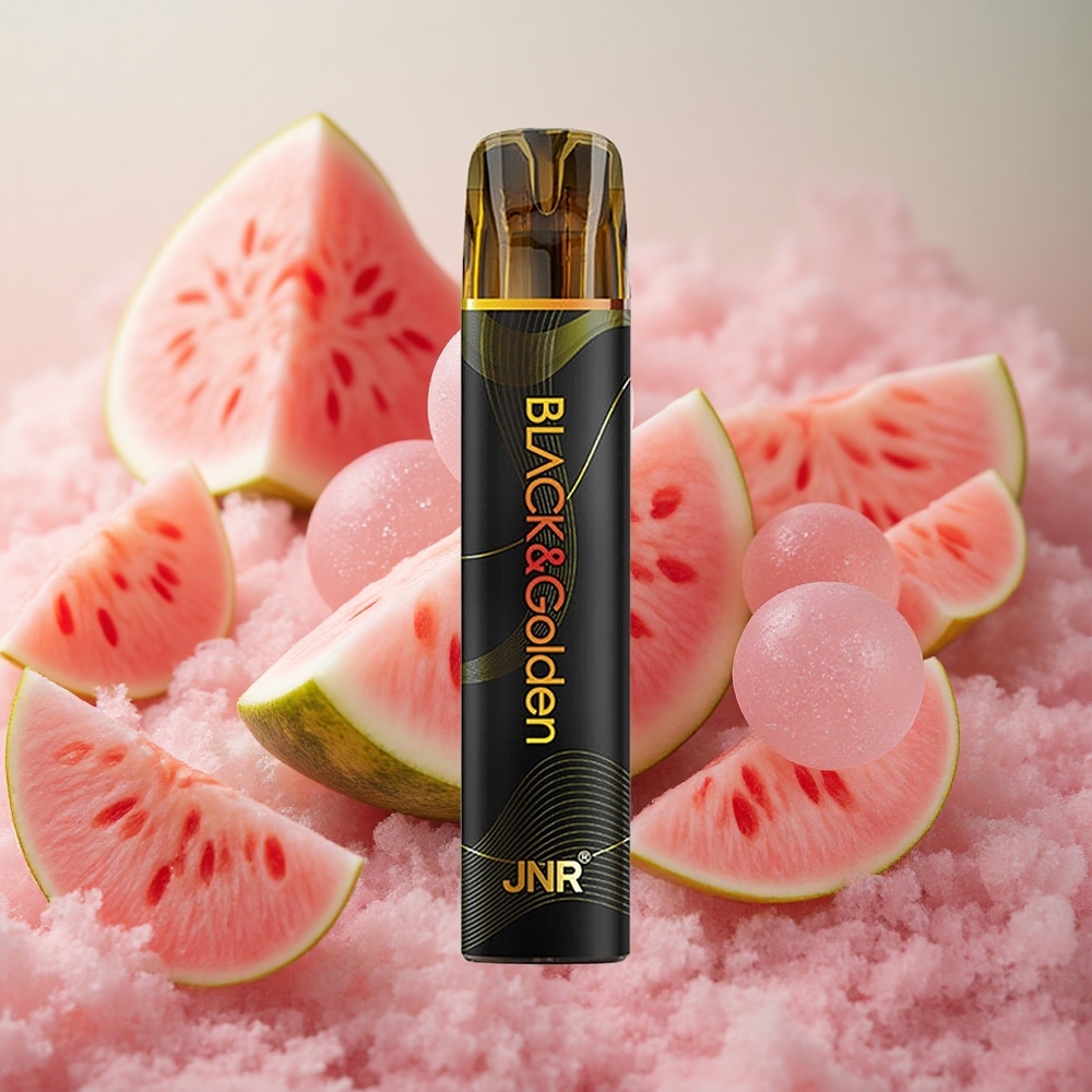 JNR Black&Golden 800 Puffs 2% Nicotine Disposable Vape Watermelon Bubble Gum