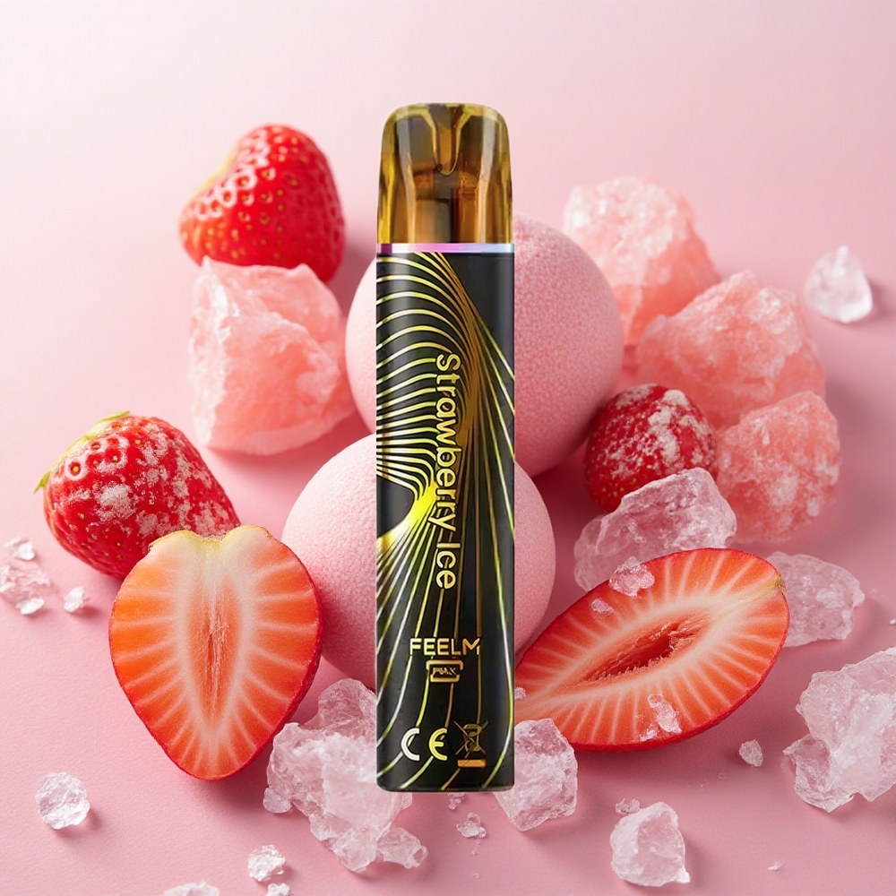 JNR Black&Golden 800 Puffs 2ml E-liquid Strawberry Ice Disposable Vape