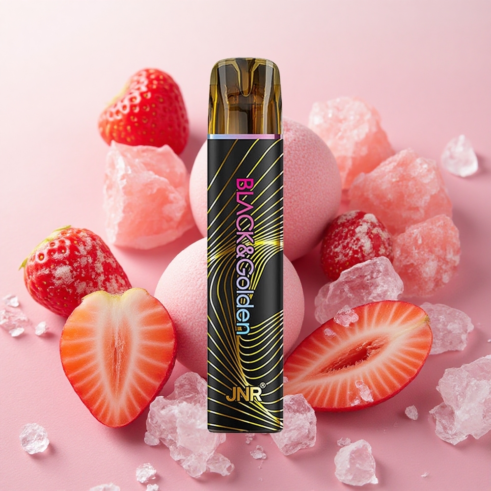 JNR Black&Golden 800 Puffs 2ml E-liquid Strawberry Ice Disposable Vape