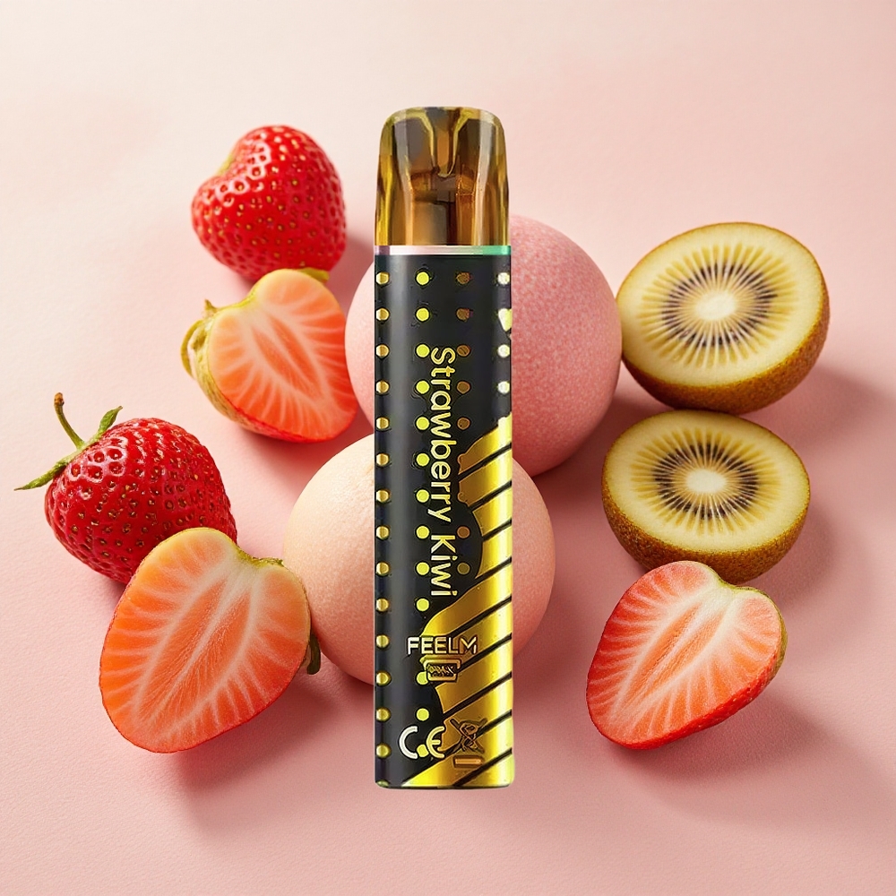 JNR Black&Golden 800 Puffs 550mAh Battery Disposable Vape Strawberry Kiwi