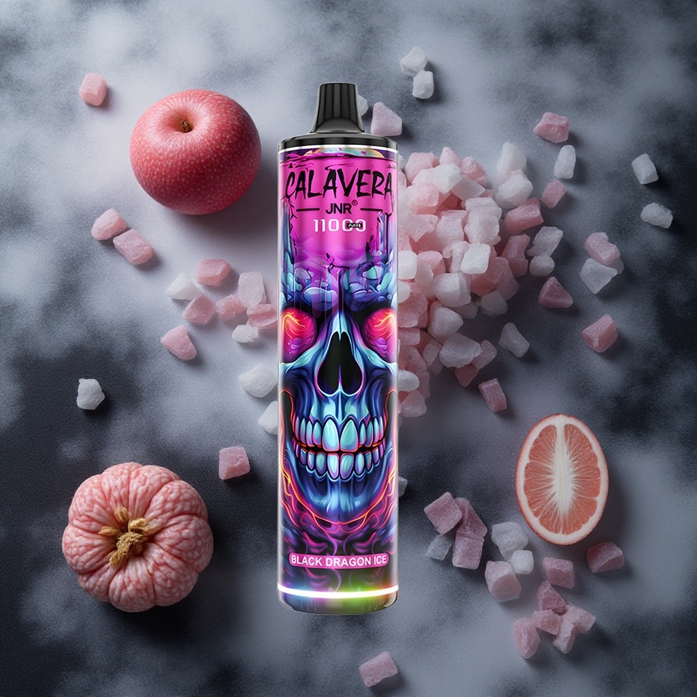 JNR Calavera 11000 Puffs 21ml E-liquid 850mAh Battery Black Dragon Ice