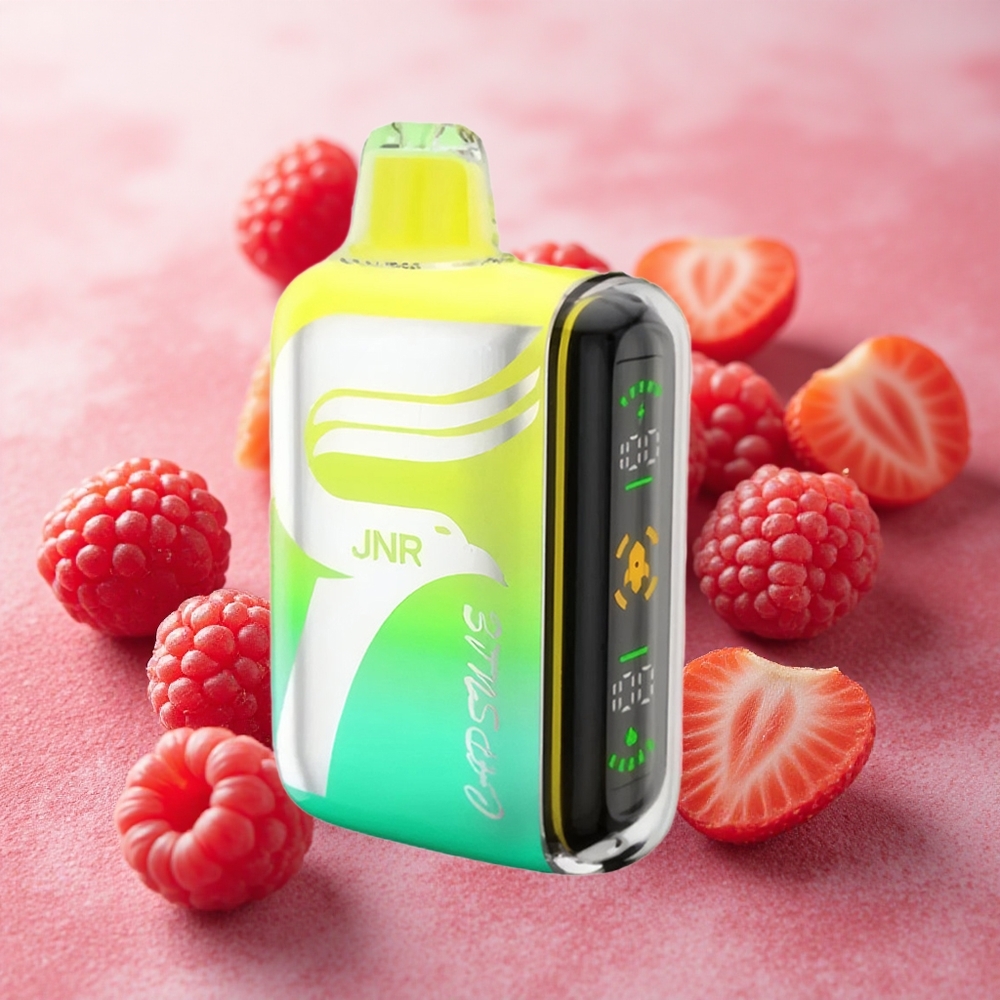 JNR Capsule 15000 Puffs Dual Mesh Coil Strawberry Raspberry Cherry
