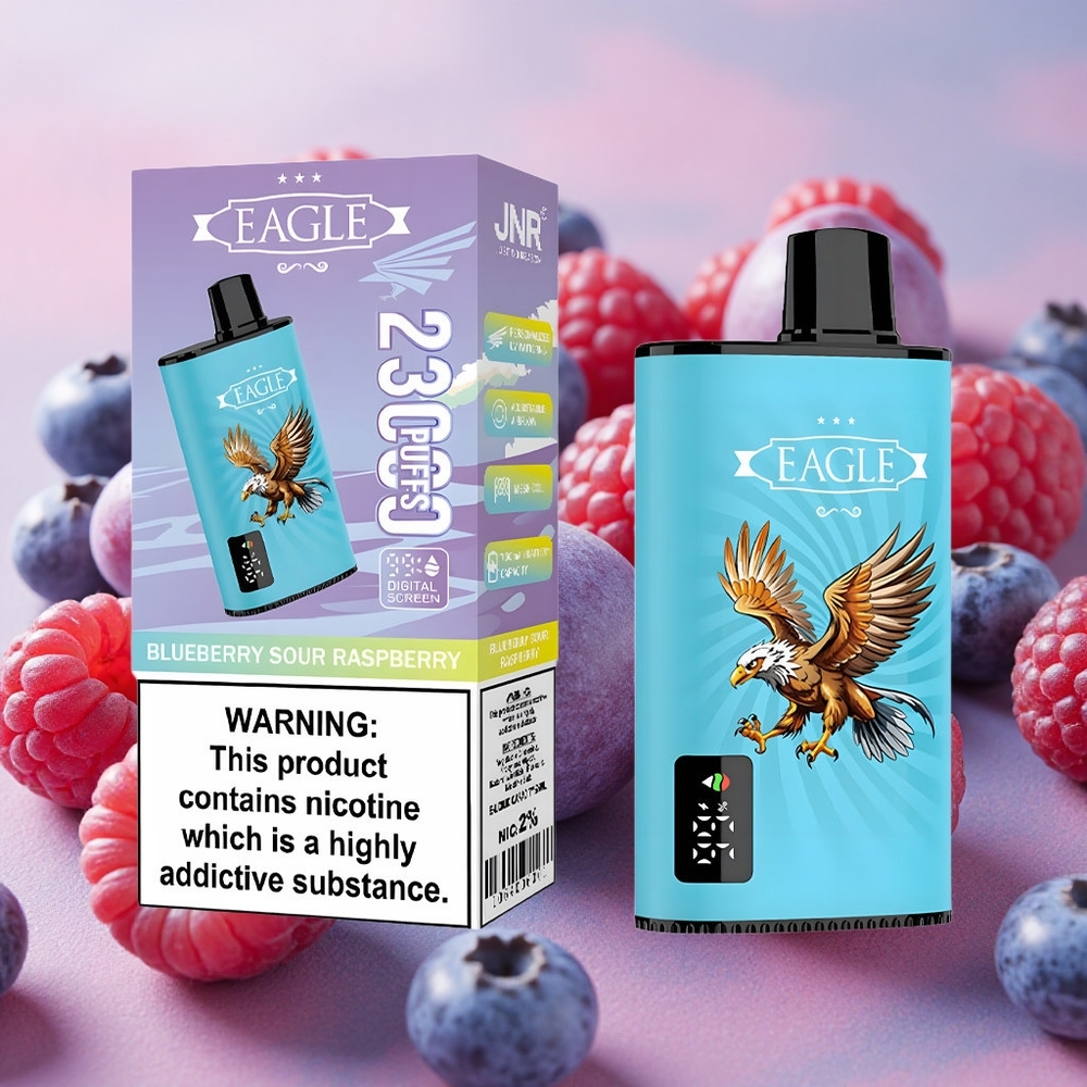 JNR EAGLE Smart 23000 Puffs Digital Screen 25ml E-liquid Blueberry Sour Raspberry