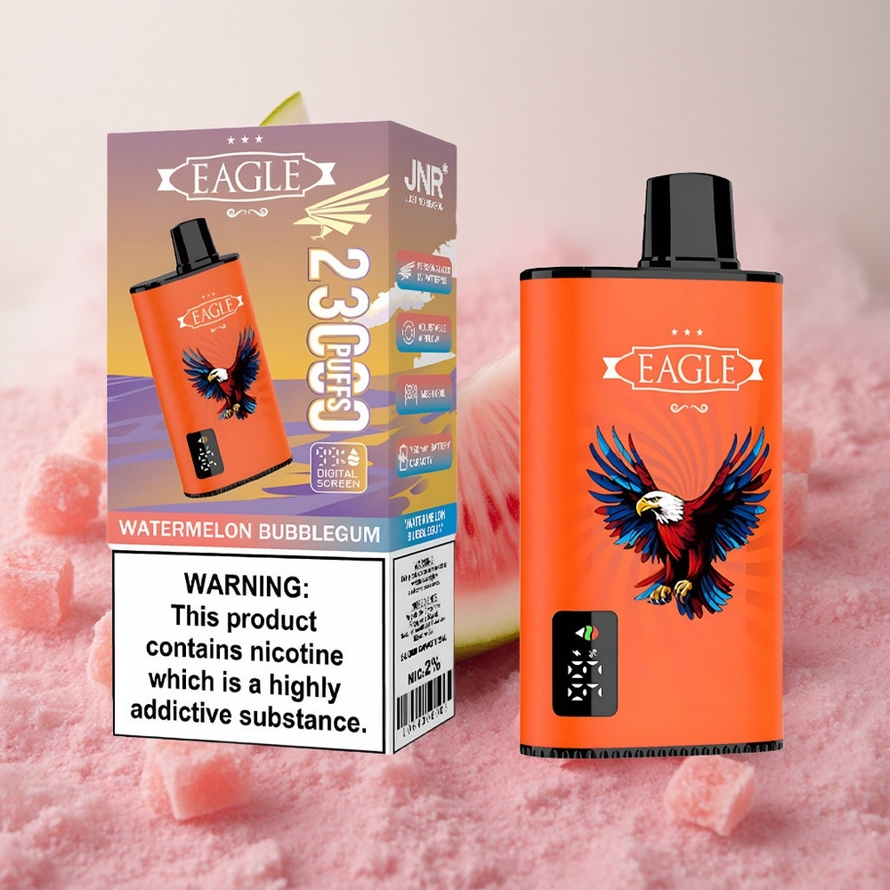 JNR EAGLE Smart 23000 Puffs Digital Screen Adjustable Airflow Watermelon Bubblegum