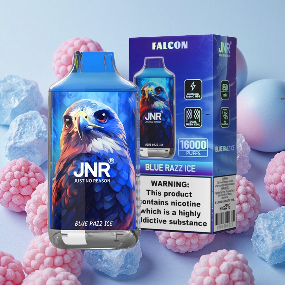 JNR Falcon 16000 Puffs 22ml E-liquid Capacity Blue Razz Ice