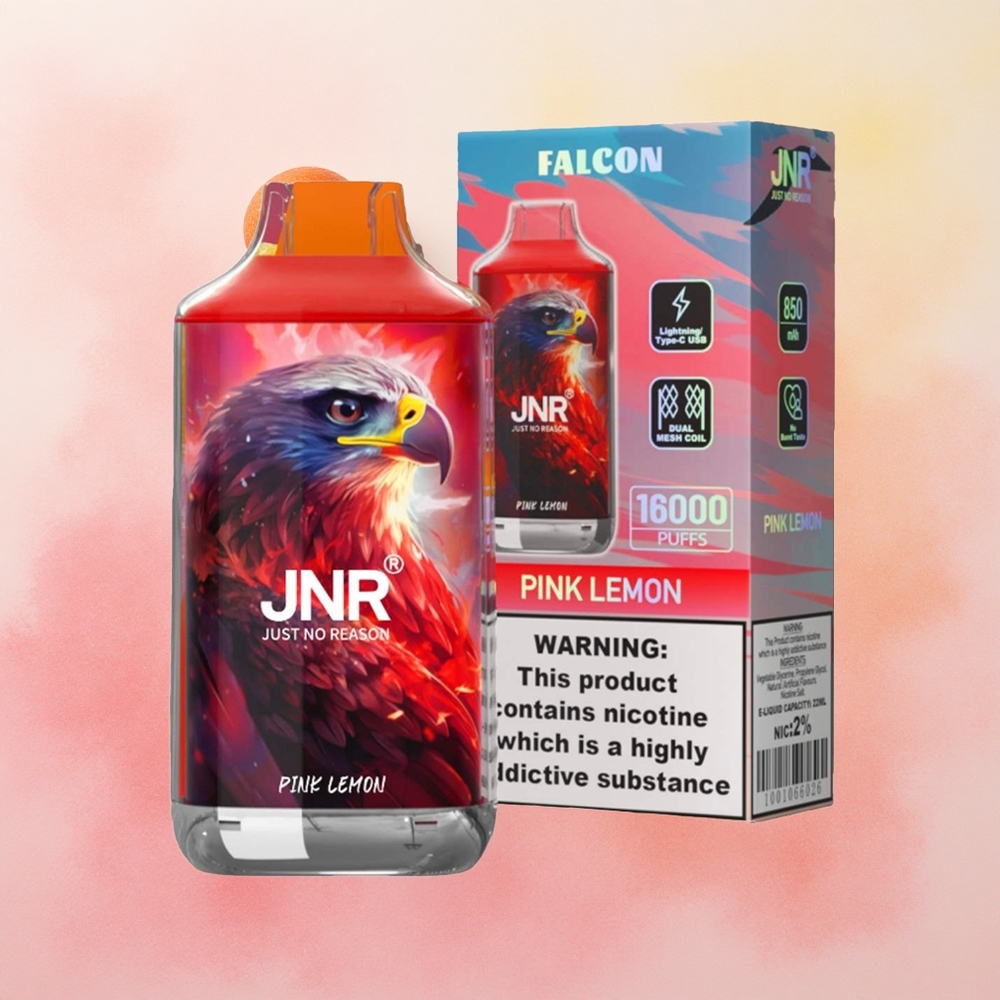 JNR Falcon 16000 Puffs 22ml E-liquid Capacity Pink Lemon