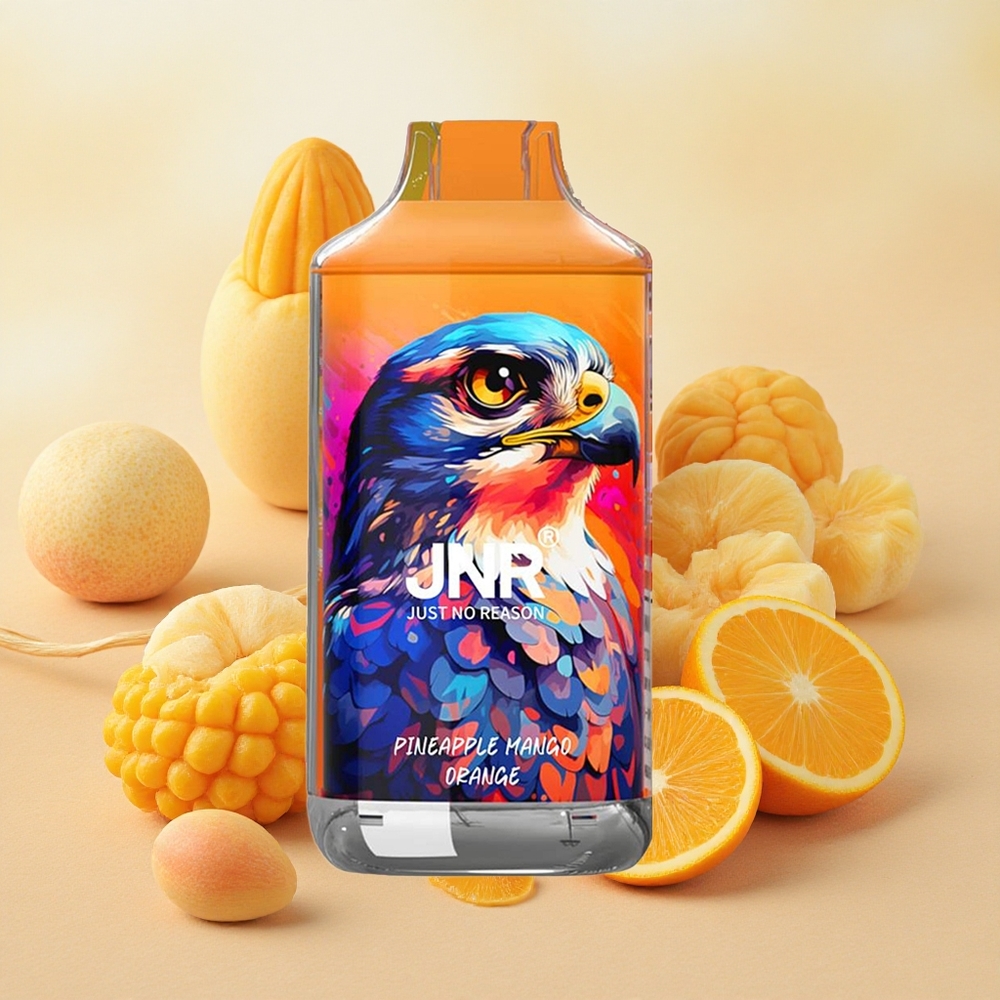 JNR Falcon 16000 Puffs Dual Mesh Coil 22ml E-liquid Capacity Pineapple Mango Orange