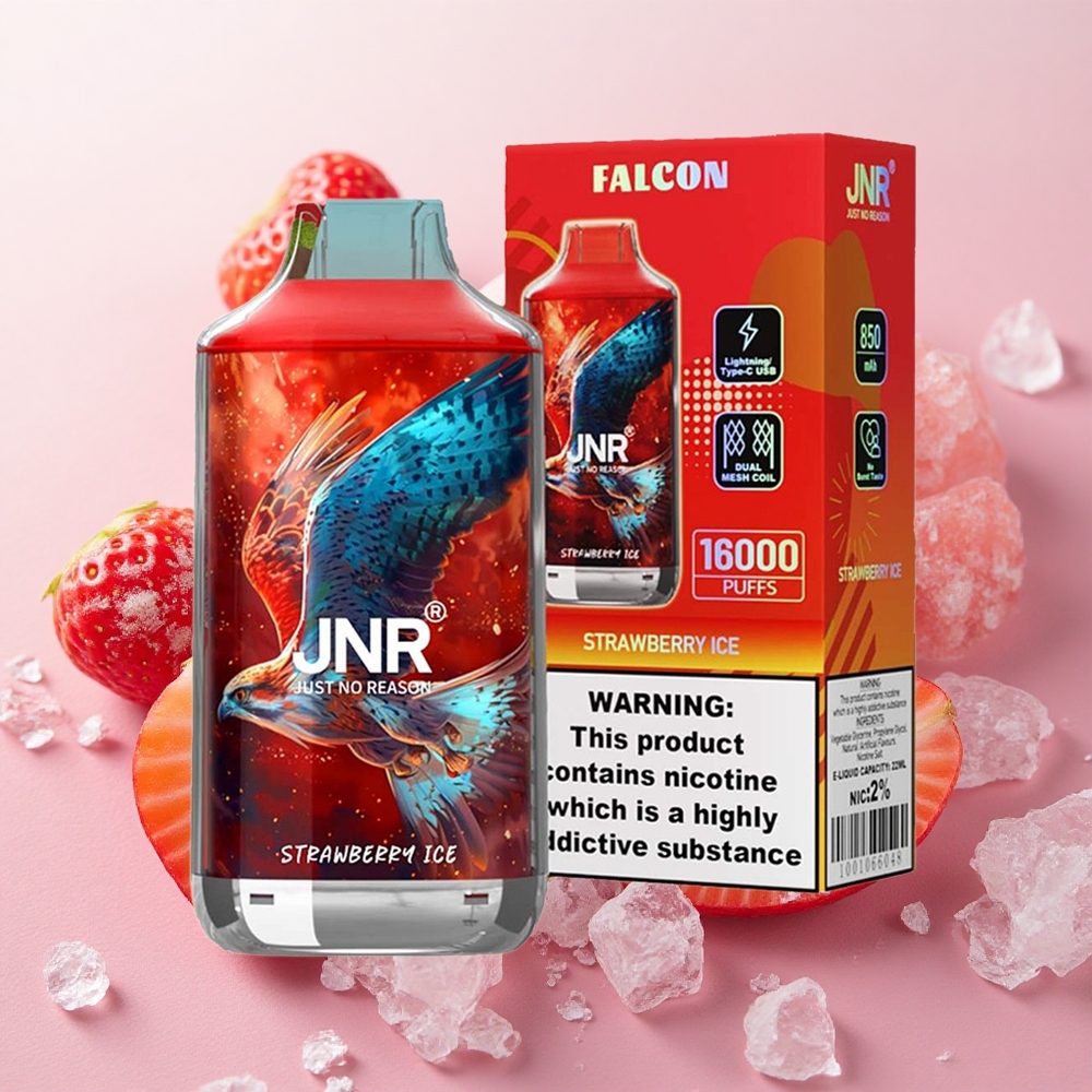 JNR Falcon 16000 Puffs Dual Mesh Coil Strawberry Ice