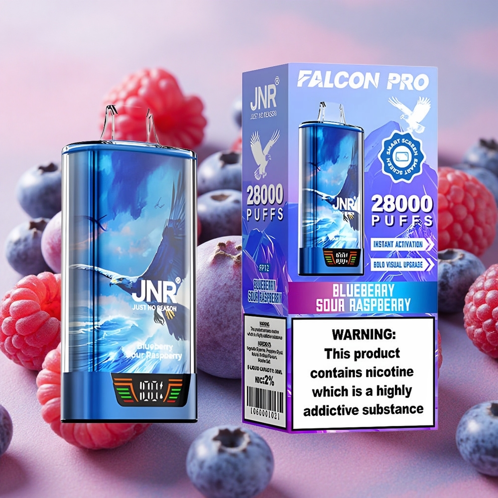 JNR Falcon Pro 28000 30ml 5% Nicotine Blueberry Sour Raspberry