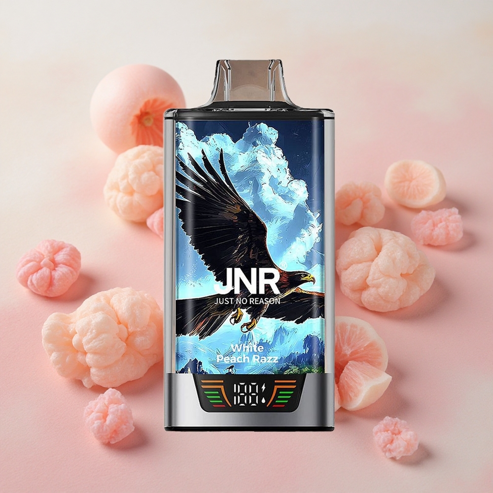 JNR Falcon Pro 28000 30ml 950mAh Battery White Peach Razz