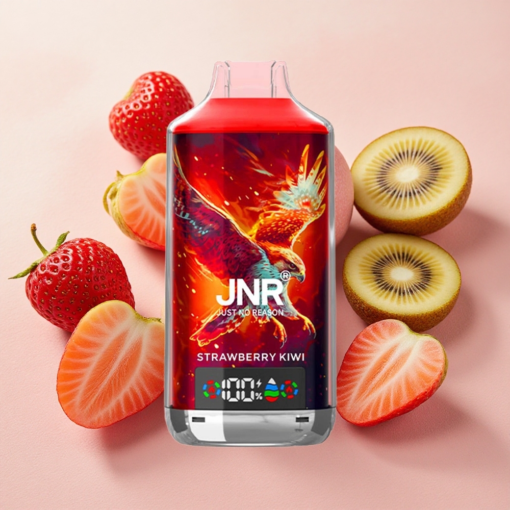 JNR Falcon X 18000 Puffs Dual Mesh Coil Strawberry Kiwi