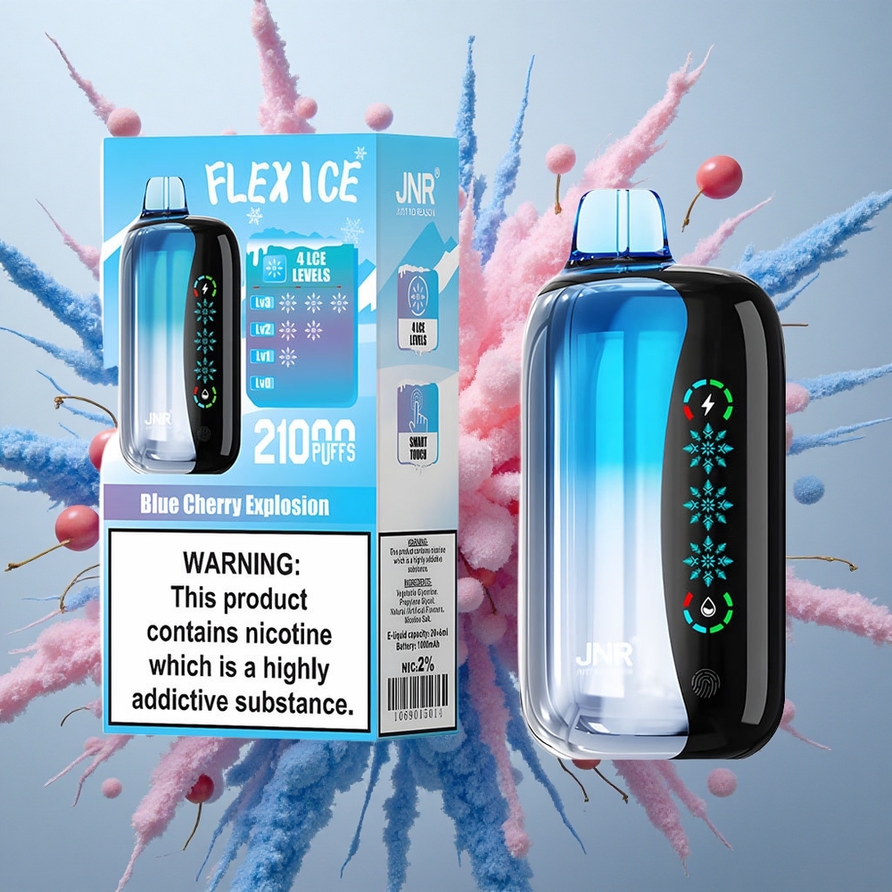 JNR Flex Ice 21000 Puffs Adjustable Airflow Blue Cherry Explosion