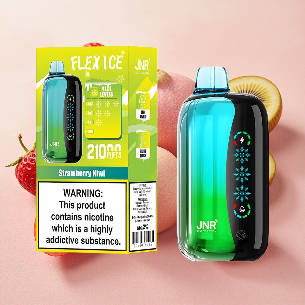 JNR Flex Ice 21000 Puffs Adjustable Airflow Strawberry Kiwi
