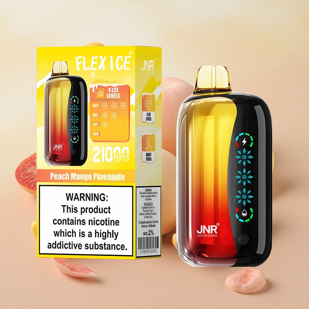 JNR Flex Ice 21000 Puffs Touch Screen Peach Mango Pineapple