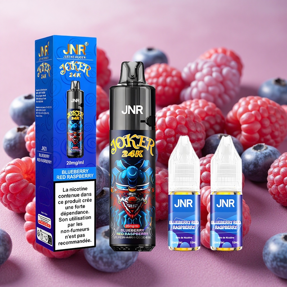 JNR Joker 24000 Puffs 2% Nicotine Disposable Vape Blueberry Red Raspberry