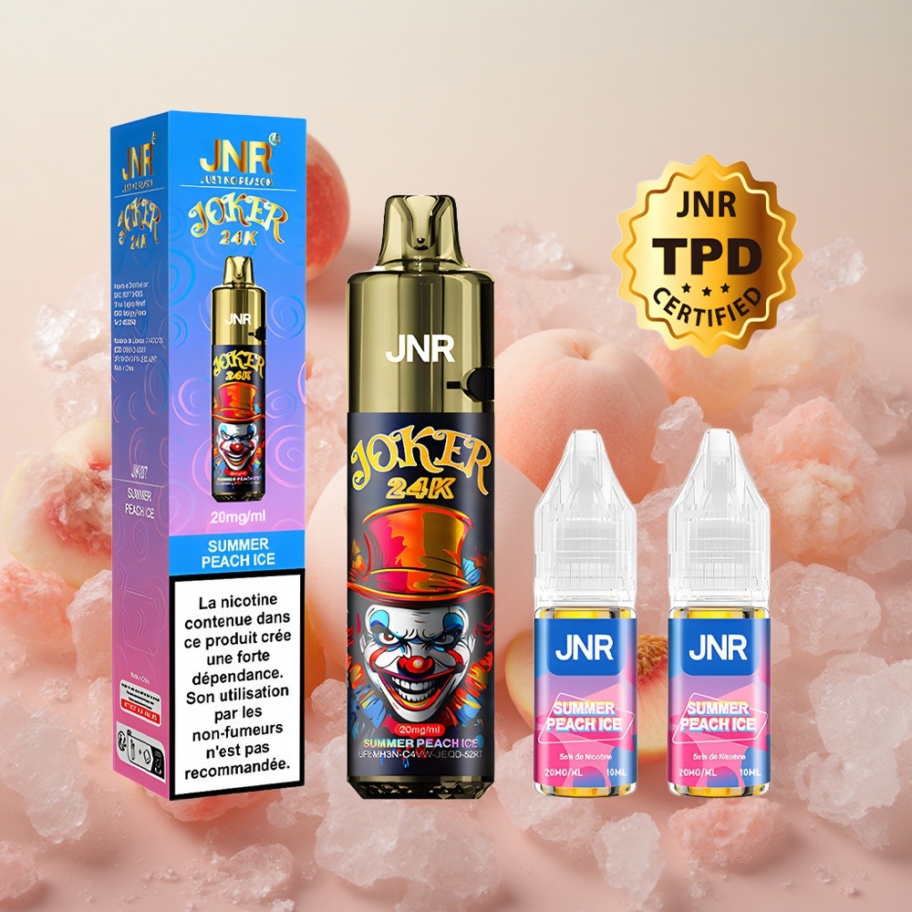 JNR Joker 24000 Puffs 2% Nicotine Disposable Vape Summer Peach Ice