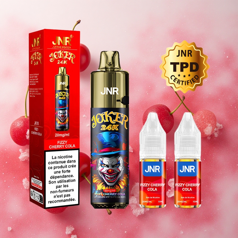 JNR Joker 24000 Puffs 800mAh Disposable Vape Fizzy Cherry Cola