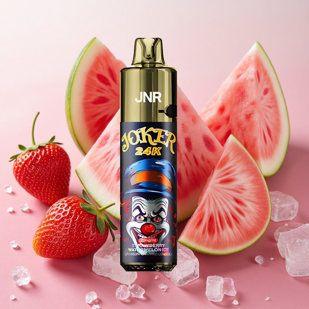 JNR Joker 24K Puffs 800mAh 2% Nicotine Strawberry Watermelon Ice