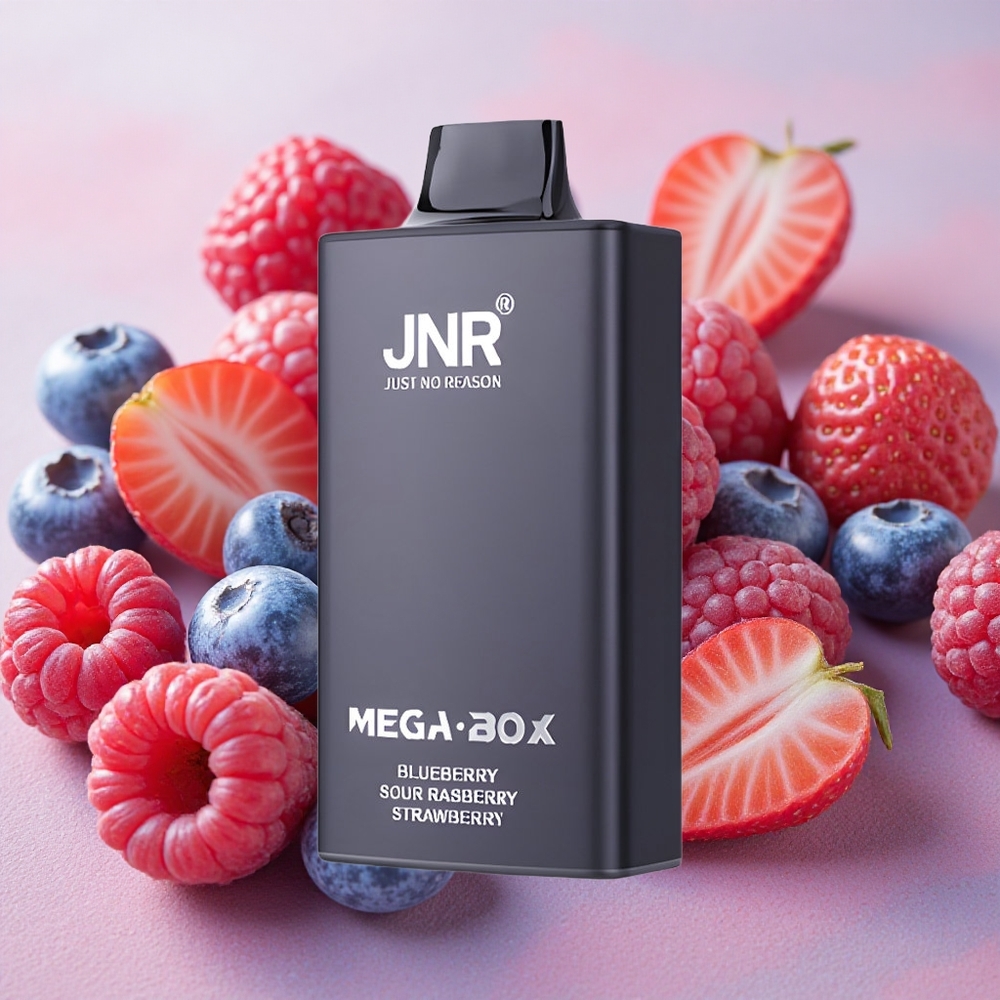 JNR Mega Box 25000 Puffs 30ml E-liquid Capacity Blueberry Sour Raspberry Strawberry