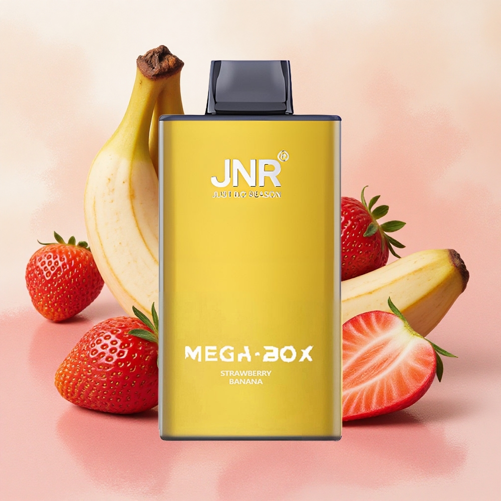 JNR Mega Box 25000 Puffs Dual Mesh Coil Strawberry Banana
