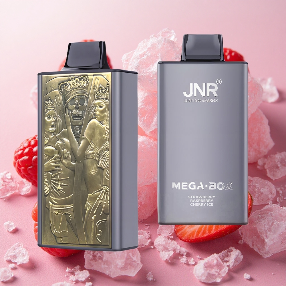 JNR Mega Box 25000 Puffs Dual Mesh Coil Strawberry Raspberry Cherry Ice