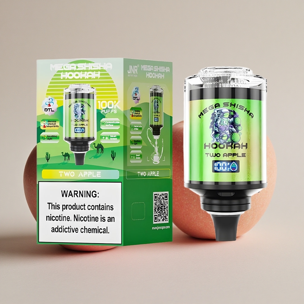 JNR Mega Shisha 100K 60ml E-liquid Capacity Desktop Apple