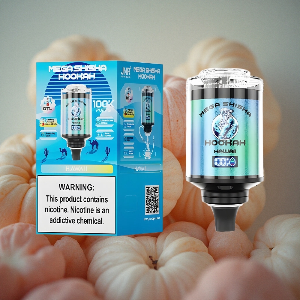 JNR Mega Shisha 100K 60ml E-liquid Capacity Desktop Hawaii